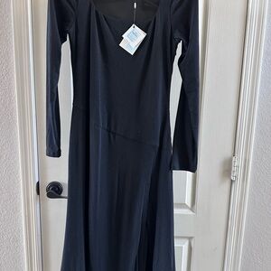Elegant Black Long Sleeve Dress